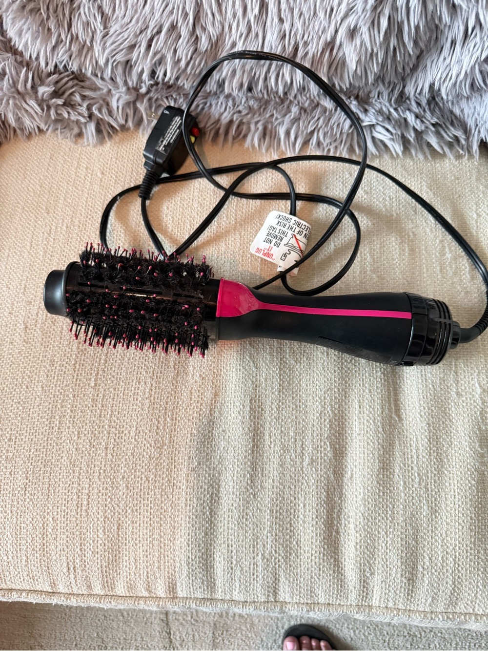 Revlon Black and Pink Hot Air Round Brush Styler